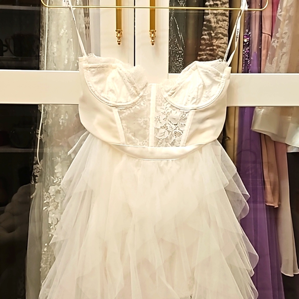 For love and lemons bustier gown